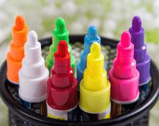 Liquid Round Tip Highlighter, 8 Pcs/1 Set