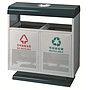 Outdoor Trash Can, Iron Baking Paint, L850 * W400 * H920mm