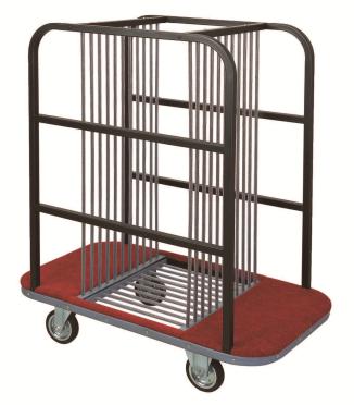 Glass Turntable Cart, Iron Baking Paint, L500 * W380 * H1220mm