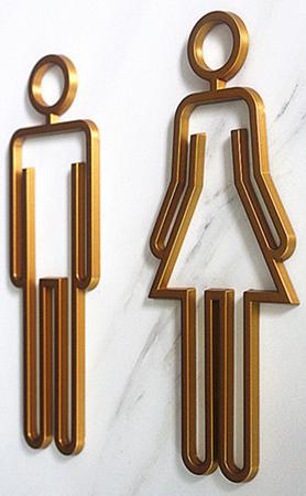 Toilet Sign,ABS,L22*W8.8*H0.8cm
