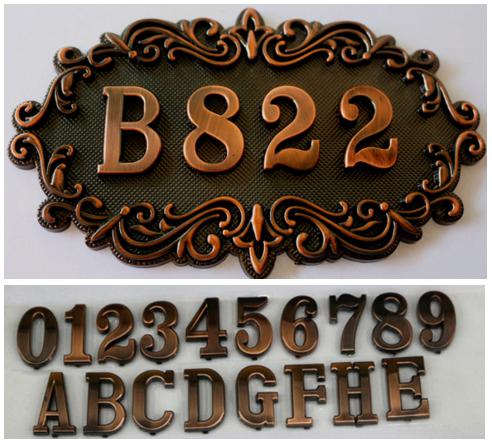 Room Number Plate,ABS,L18.2*W10.9cm