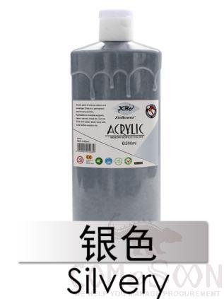 Acrylic paint, Silvery
