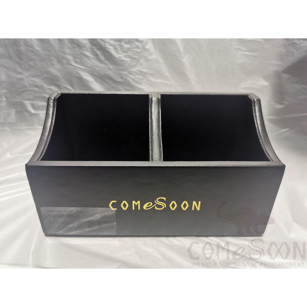 Tea/Coffee Box,Black Pu Leather,160*65*70/110mm