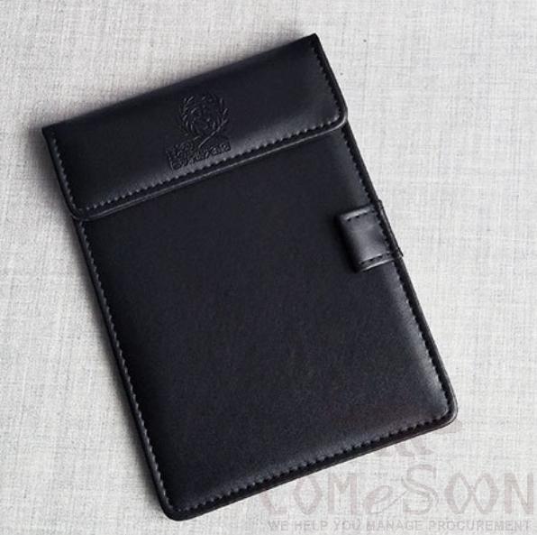 Note Pad Holder，Black Pu Leather，L130*W190*H40mm