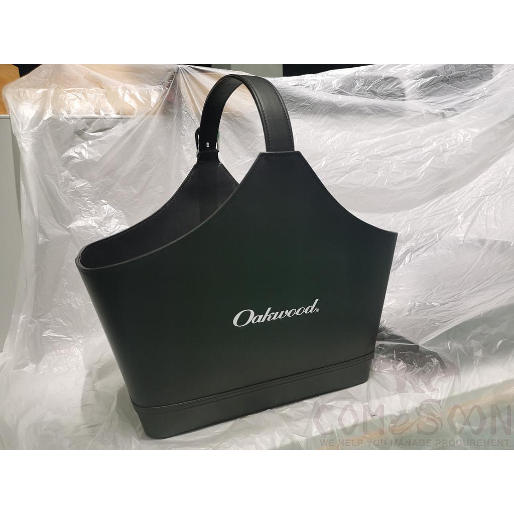Pu Basket,Black Pu Leather,BW30*BD8*H20*TW40