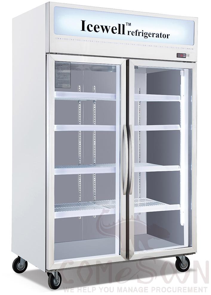 Copper Tube Kitchen Cabinet With Three Glass Doors 1830*760*1950mm