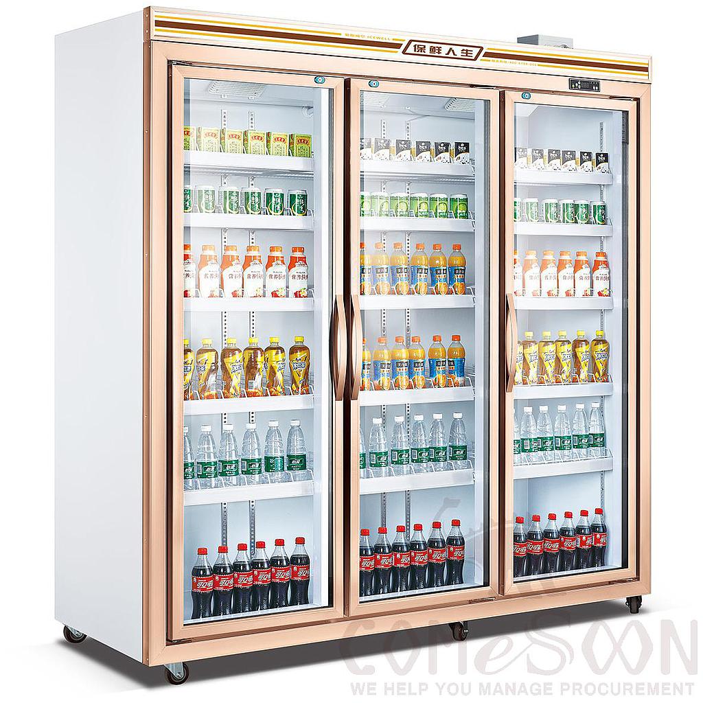Six-Door Display Cabinet (Aluminum Alloy/Rose Gold) 3920*800*2100mm