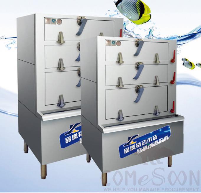 Seafood Steamer Cart 920*870*1850mm, Power (kw)：18