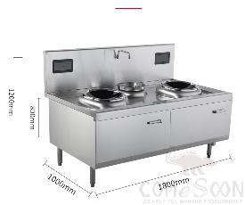 Combination Cooking Range L1800W*950*H（800+400）mm, 12KW