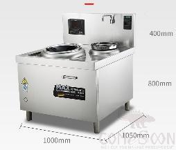 Chinese Cooking Range L1000*W950*H（800+400）mm, 15KW