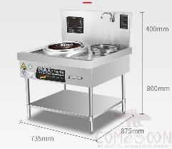 Chinese Cooking Range L900*W950*H（800+400）mm, 12KW
