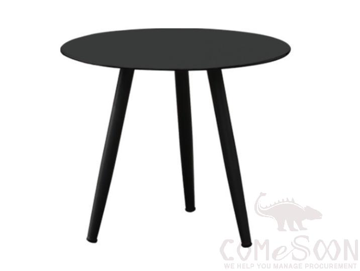 Outdoor glass table-φ50cm,Tempered glass table top + metal frame,φ50*50cm