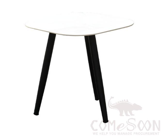 Outdoor glass table-φ50cm,slate table top + metal frame,φ50*50cm