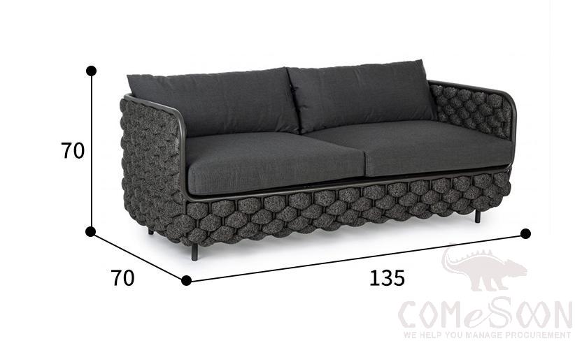 Outdoor rattan sofa-145cm,145*70*70cm
