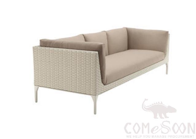 Outdoor rattan sofa-200cm,high density sponge,200*75*70cm