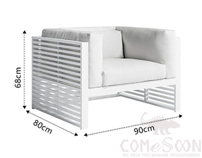 Outdoor Sofa,high resilience sponge,90*80*68cm