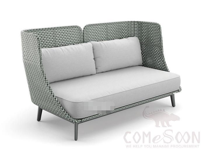 Outdoor rattan sofa-195cm,high density sponge,195*90*105cm