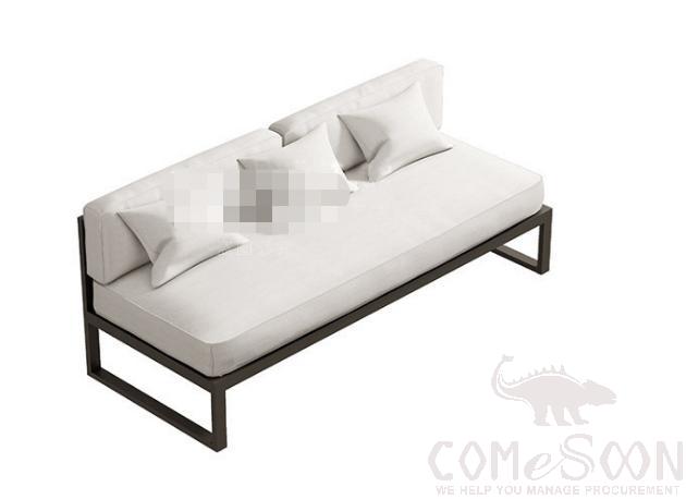 Outdoor aluminum alloy sofa-190cm,thick aluminum alloy + waterproof cloth + high density sponge + doll cotton,190*75*70cm