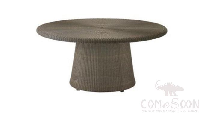 Outdoor rattan round table,thick aluminum tube + PE rattan,φ100*60cm