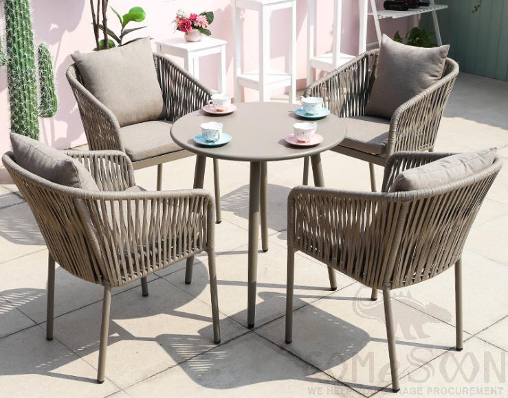 Outdoor tables and chairs