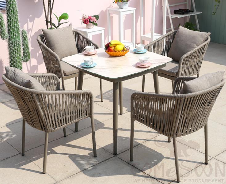 Outdoor tables and chairs