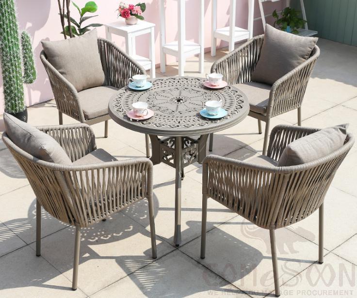 Outdoor tables and chairs