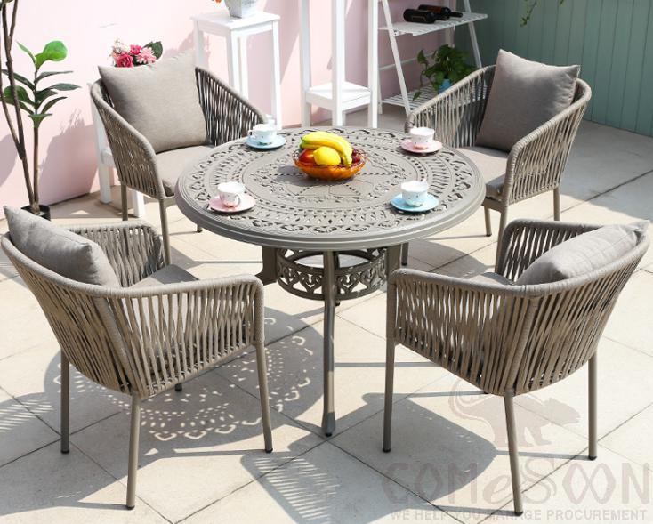 Outdoor tables and chairs