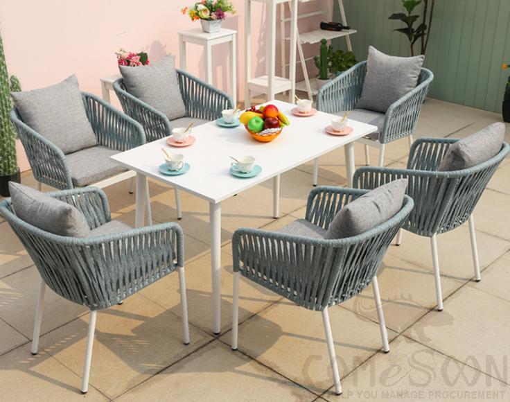 Outdoor tables and chairs