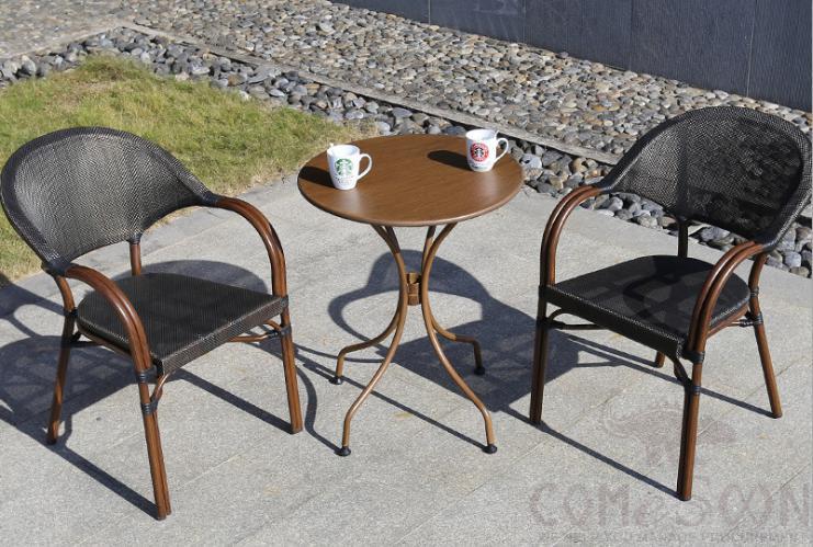 Outdoor tables and chairs