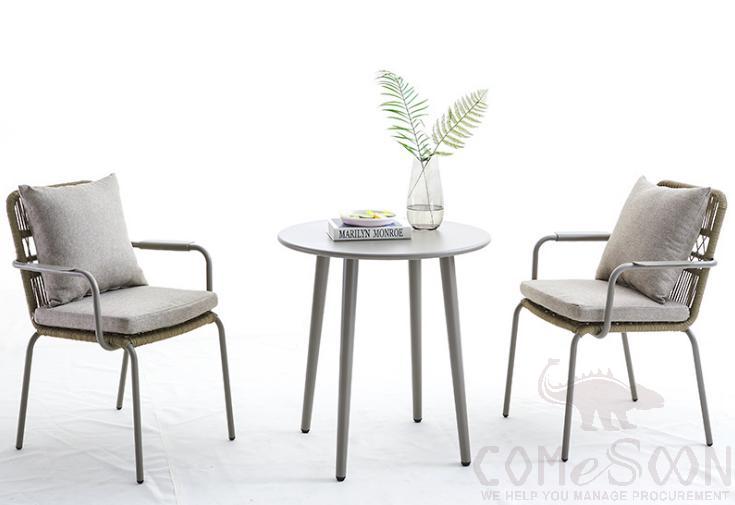 Outdoor aluminum tables and chairs