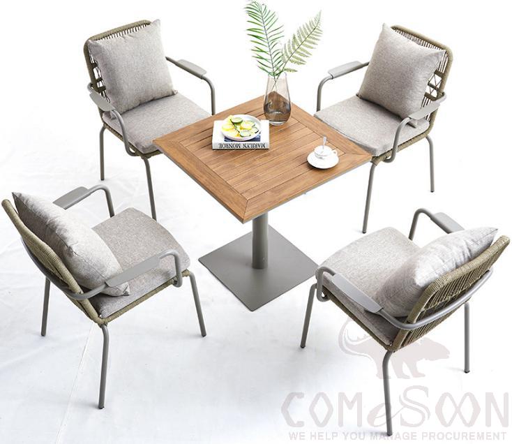 Outdoor aluminum tables and chairs