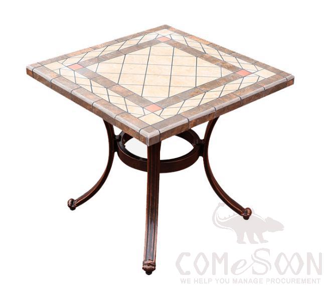 Cast aluminum tile table-55*55cm