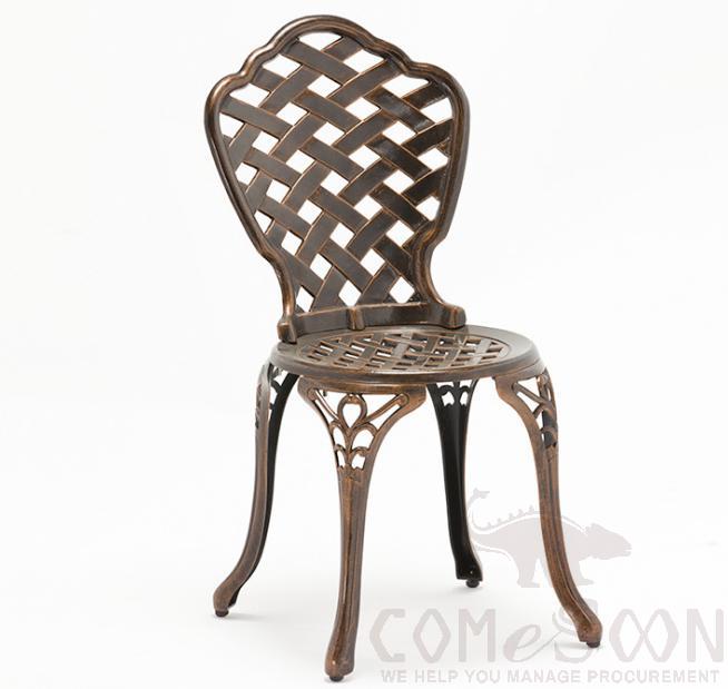 Outdoor cast aluminum chair