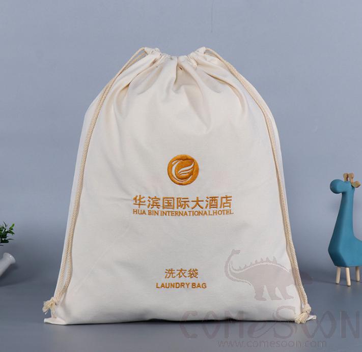 Polycotton Laundry bag embriodered-40*60cm