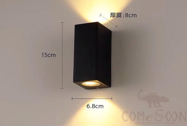 Waterproof Wall Light-6W，3000/4000/6000K，80*65*150mm