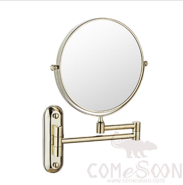 Makeup Mirror-W/O Led / Double-Sided Mirror - Zirconium gold  - 6 inch (20cm) Single - Copper + SUS304 + zinc alloy