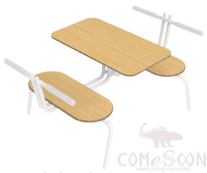 Canteen table &amp; chair-wood color 1680*1200*780mm