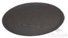 Brown Anti-Skid Oval Serving Tray， L80*W60cm
