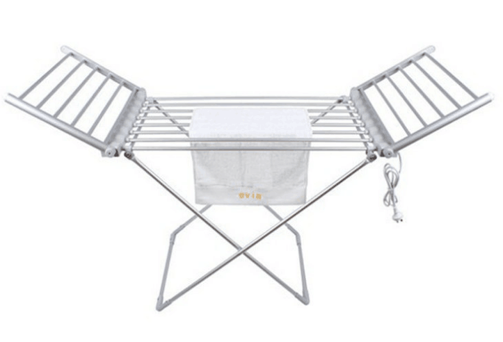 Foldable electric heating portable drying rack