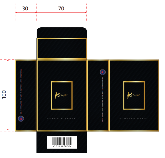 【MOQ:1000】Surface spray packaging