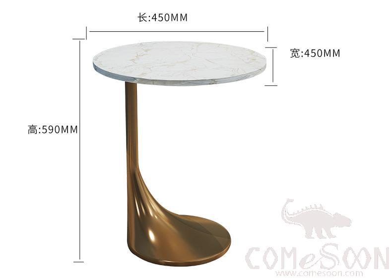 Slate tea table-φ45*59cm