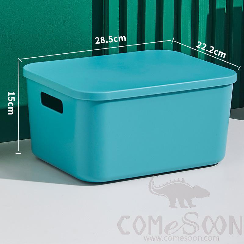 Blue Storage Box with Cover-22.2*28.5*15 CM,PP