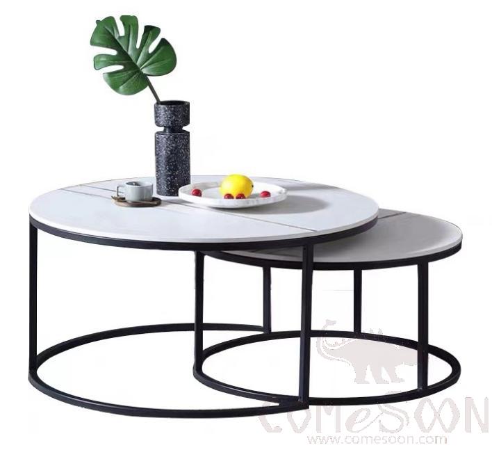 Slate tea table-φ80*45cm+φ60*40cm-LIB:201