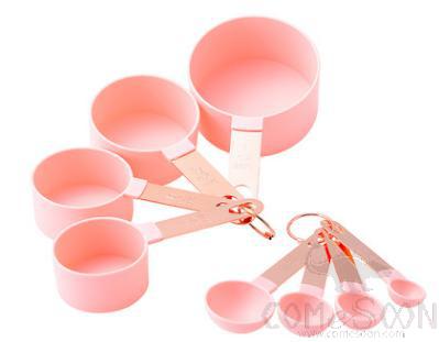 Measuring Cup &amp; Spoon Set-pink