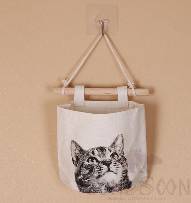 Linen Hanging Storage Bag-L18*H15 CM