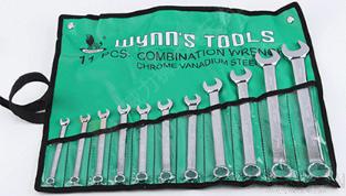 Ring  And Open Ended Spanner Set 11Pcs，Chrome Vanadium Steel