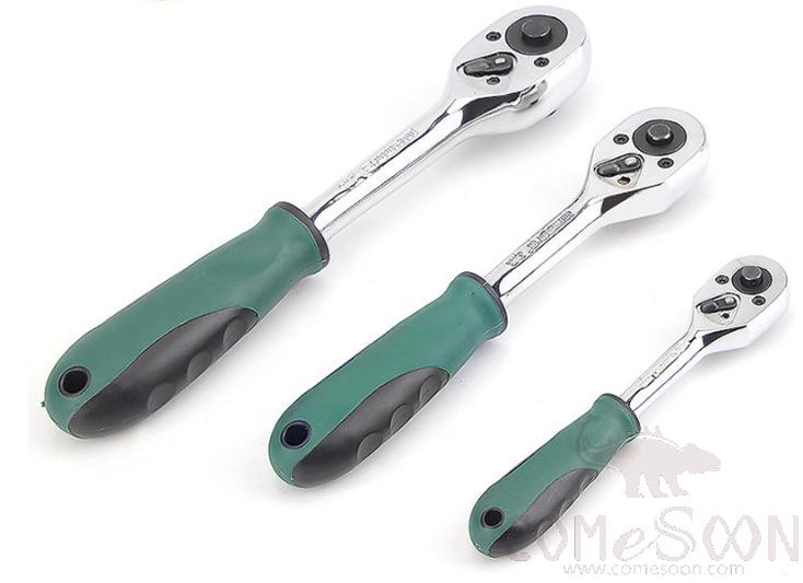 Quick Release Reversible Socket Ratchet Wrench 1/2&quot;，Chrome Vanadium Steel + Pp &amp; Tpr Plastic Handle
