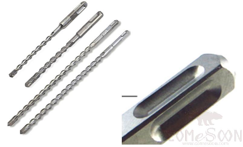 Square Shank Sds Electric Hammer Drill Bits For Concrete 14X350mm，Carbonized Alloy Steel + Yg8 Tungsten Steel