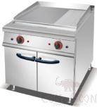 Electric Griddle(2/3 Flat &amp; 1/3 Grooved) with Cabinet, Dimension:L700*W750*H920mm, Power Supply:9 KW
