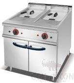 Electric 2-Tank Fryer with Cabinet, Dimension:L800*W900*H920mm, Capacity: 28+- X 2L